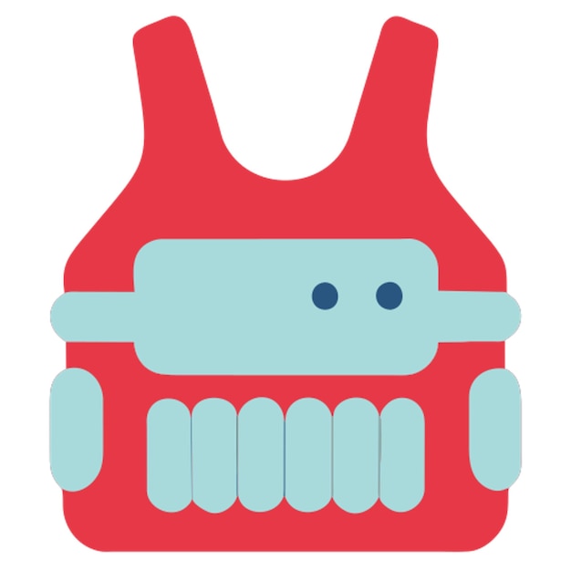 bulletproof vest icon colored shapes