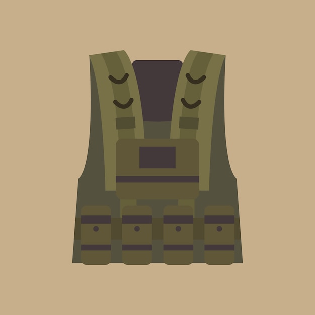 Vector bulletproof vest military equipment