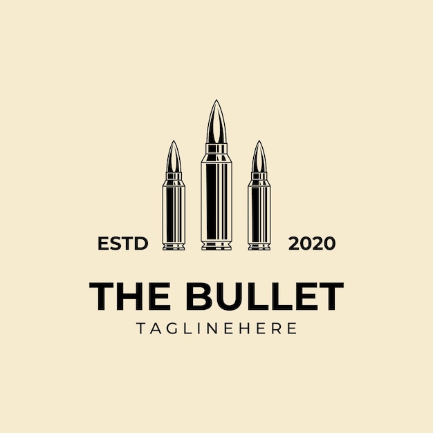 Vector bullets icon vintage logo vector illustration design