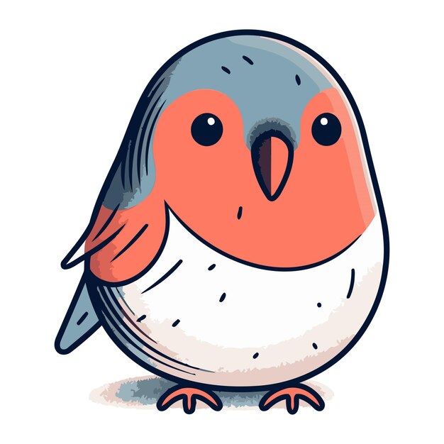 Vector bullfinch vector illustration of a cute bullfinch