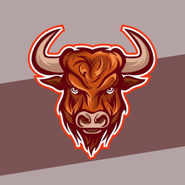 Bullhead logo for gaming or esport team esport logo animal logo modern bull logo