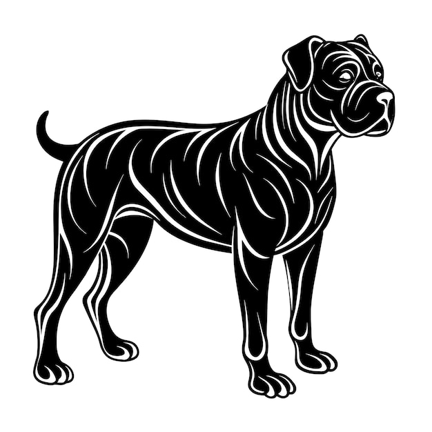 Vector bullmastiff graphic vector eps