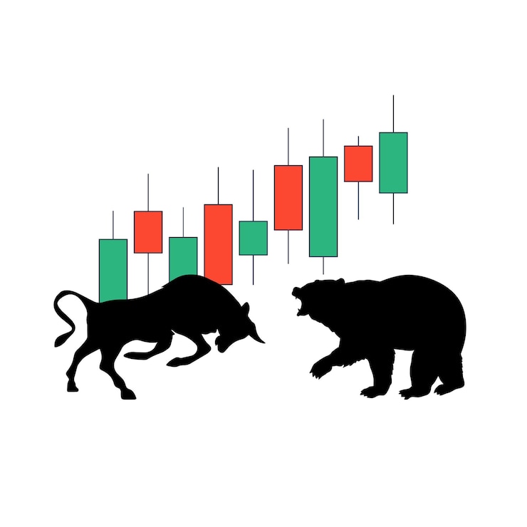 वेक्टर bulls bears stock market market vector illustration