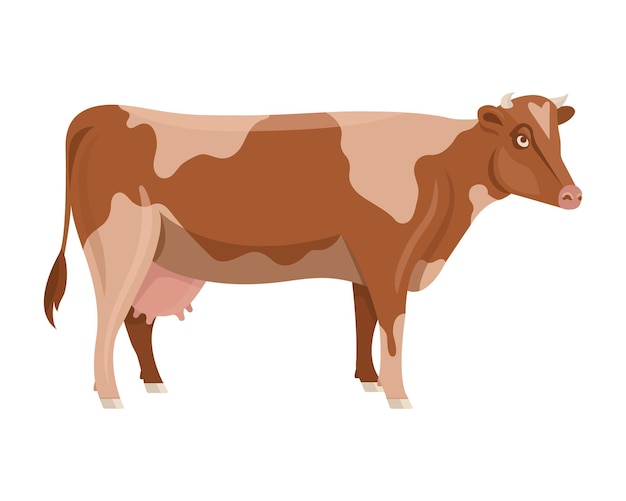 Vector bulls and cows vector bull silhouette isolated