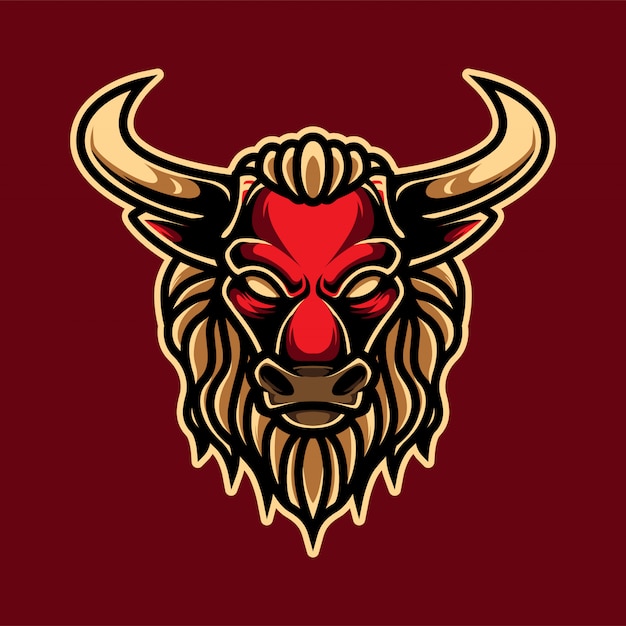 Logo sportivo bulls head e