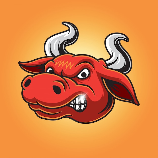 Bulls mascot logo  illustration