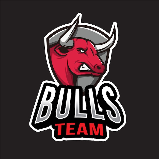 Vector bulls team logo template