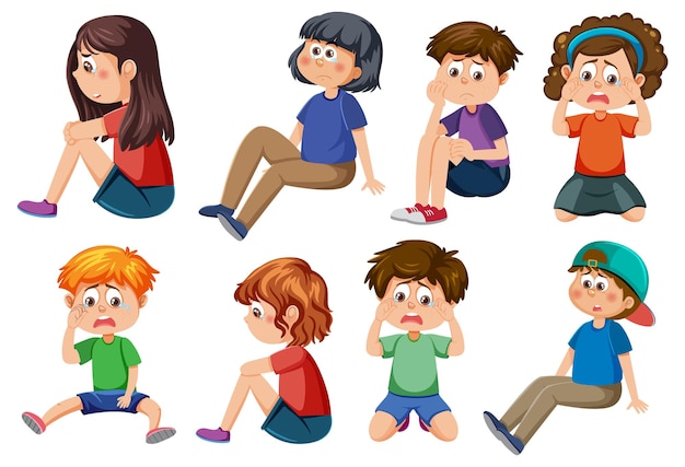 Bullying kids character collection