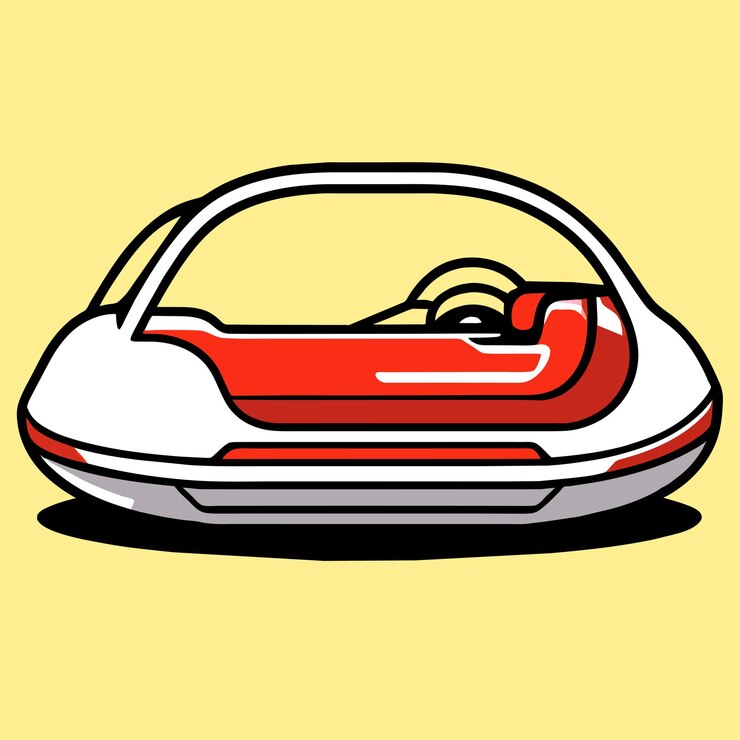 Vector bumper car vector illustration