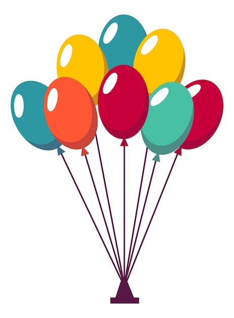 Mazzo di palloncini simbolo del partito del bambino segno di celebrazione