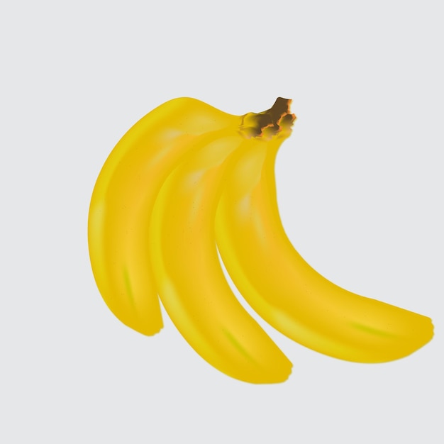 A bunch of bananas on a white background