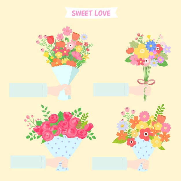 Vector bunch of flowers