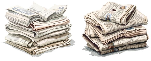 Vector a bunch of fresh newspapers