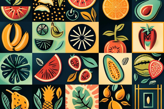 A bunch of fruit that are on a table
