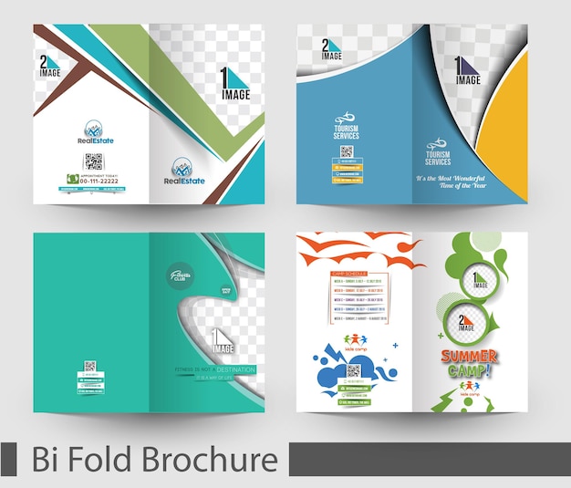 Bundel BiFold Mock-up versterker Brochureontwerp
