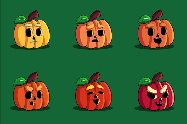 Bundel Leuke Pompoen Halloween Emoticon