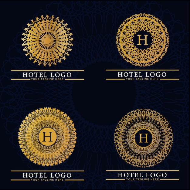 Bundel luxe en elegant logo monogram