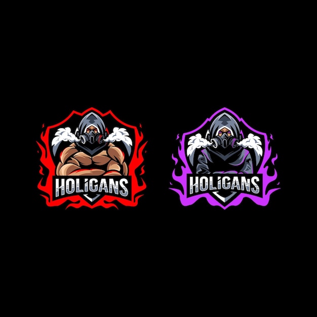 Bundels holigans logo sport ontwerp