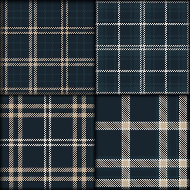 Bundle of check plaid pattern background for scarf blanket throw shirt other fashion textile design