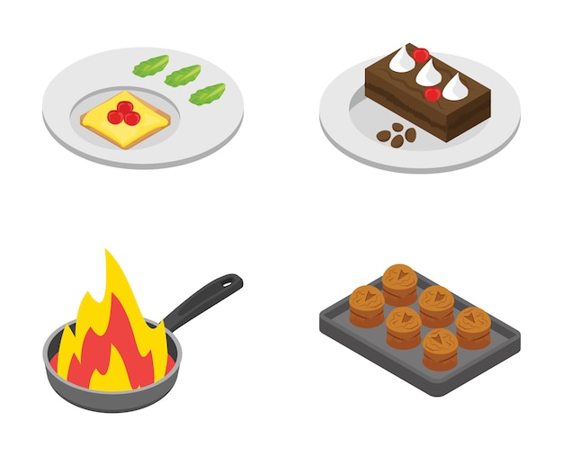 Vector bundle of cooking icons