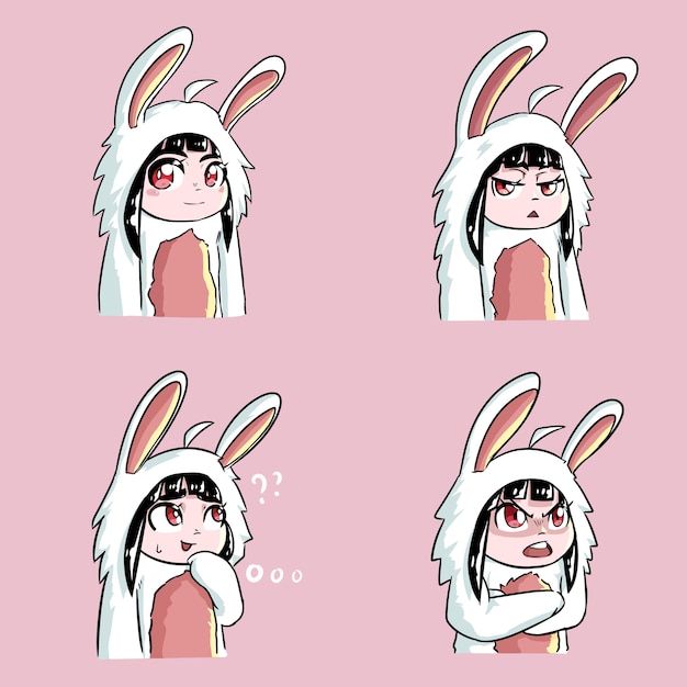 Vector bundle cute bunny girl