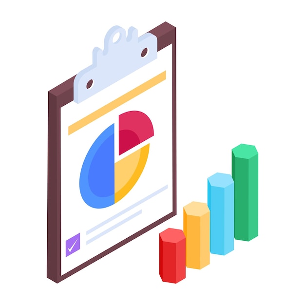 Bundle of financial market isometric icons