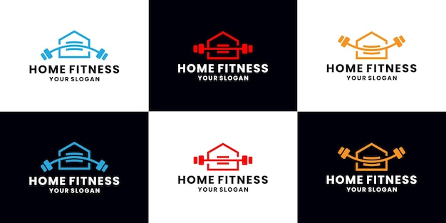 Bundle di multe per la casa, collezioni di design del logo dello studio della palestra