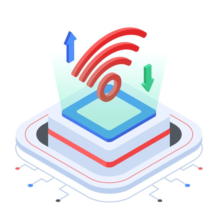 Vector bundle of iot isometric icon