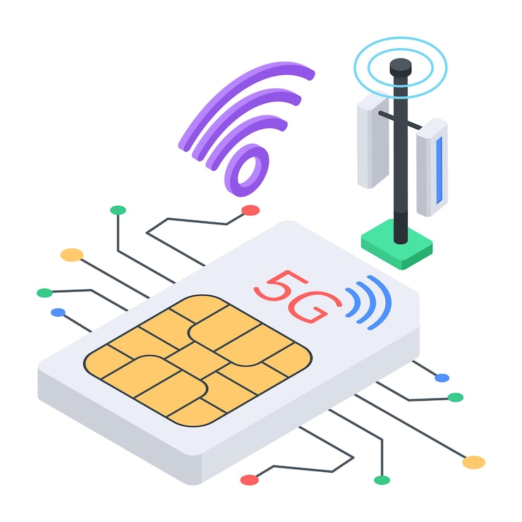 Vector bundle of iot isometric icon