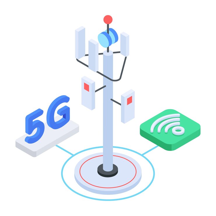 Vector bundle of iot isometric icon