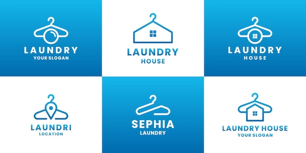 Bundle laundry logo design modern company