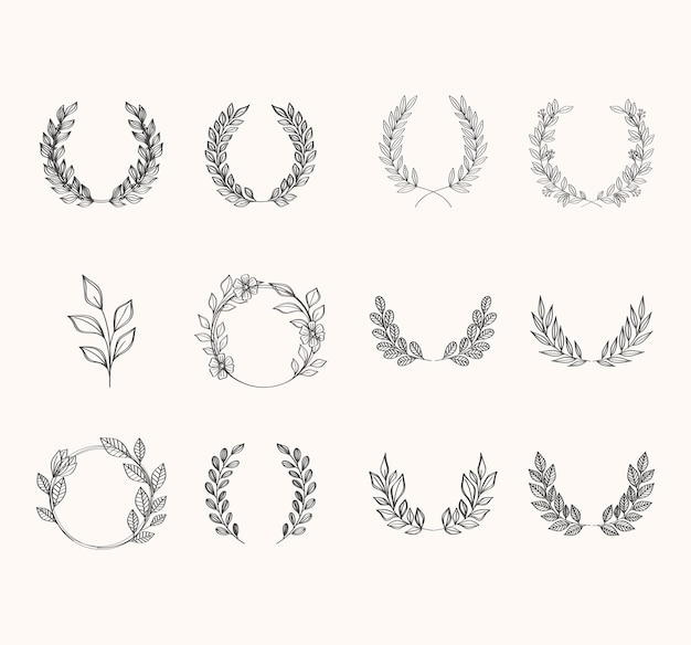 Bundle laurel wreaths