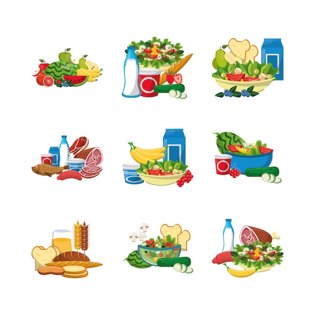 Vector bundle of nutritive healthy food