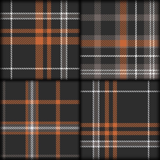 Bundle plaid pattern for textile product vector illustration