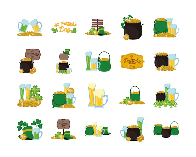 Bundle of saint patricks day icons