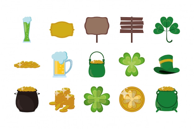 Bundle of saint patricks day icons