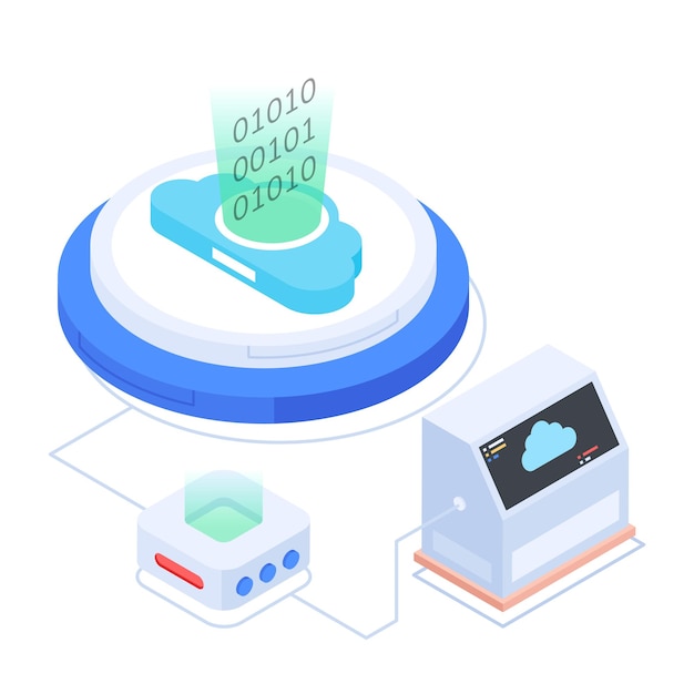 Bundle of Server Storage Isometric Icons