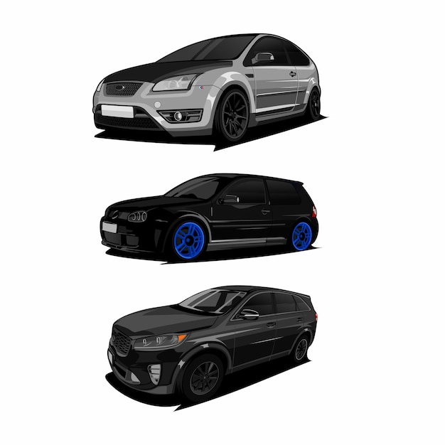バンドルセットカースポーツベクトル