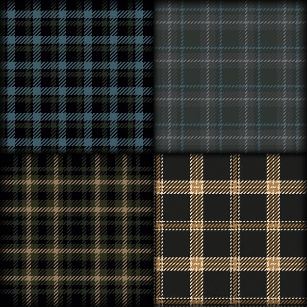 Bundle tartan plaid scottish seamless patternm texture from plaid tablecloths clothes shirts dresses paper bedding blankets and other textile products