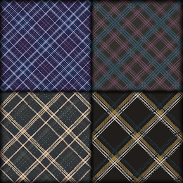 Fasci di tessuto scozzese con strisce di fettuccia adatte per coperte, camicie, tovaglie, gonne e altri prodotti in tessuto