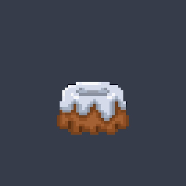 bundt cake in pixel art style