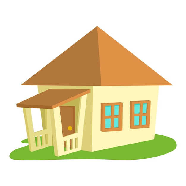 Vector bungalow icon cartoon illustration of bungalow vector icon for web