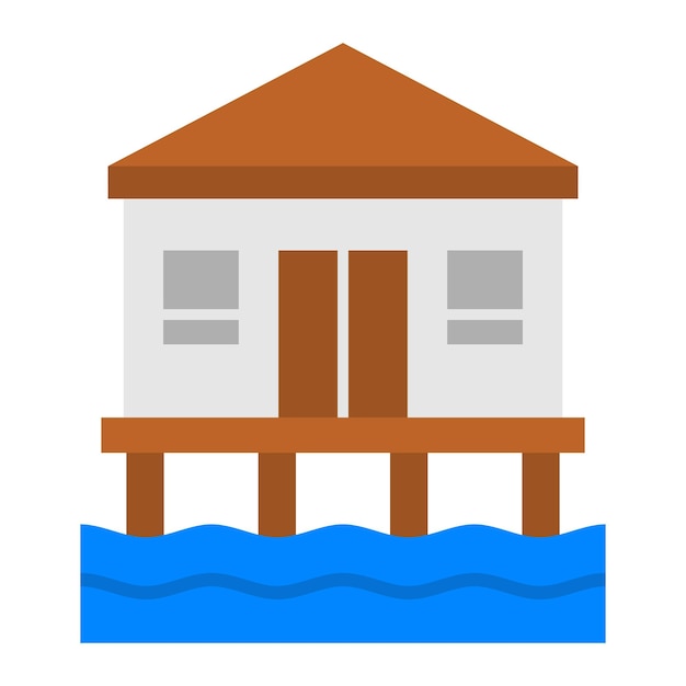 Vector bungalow icon