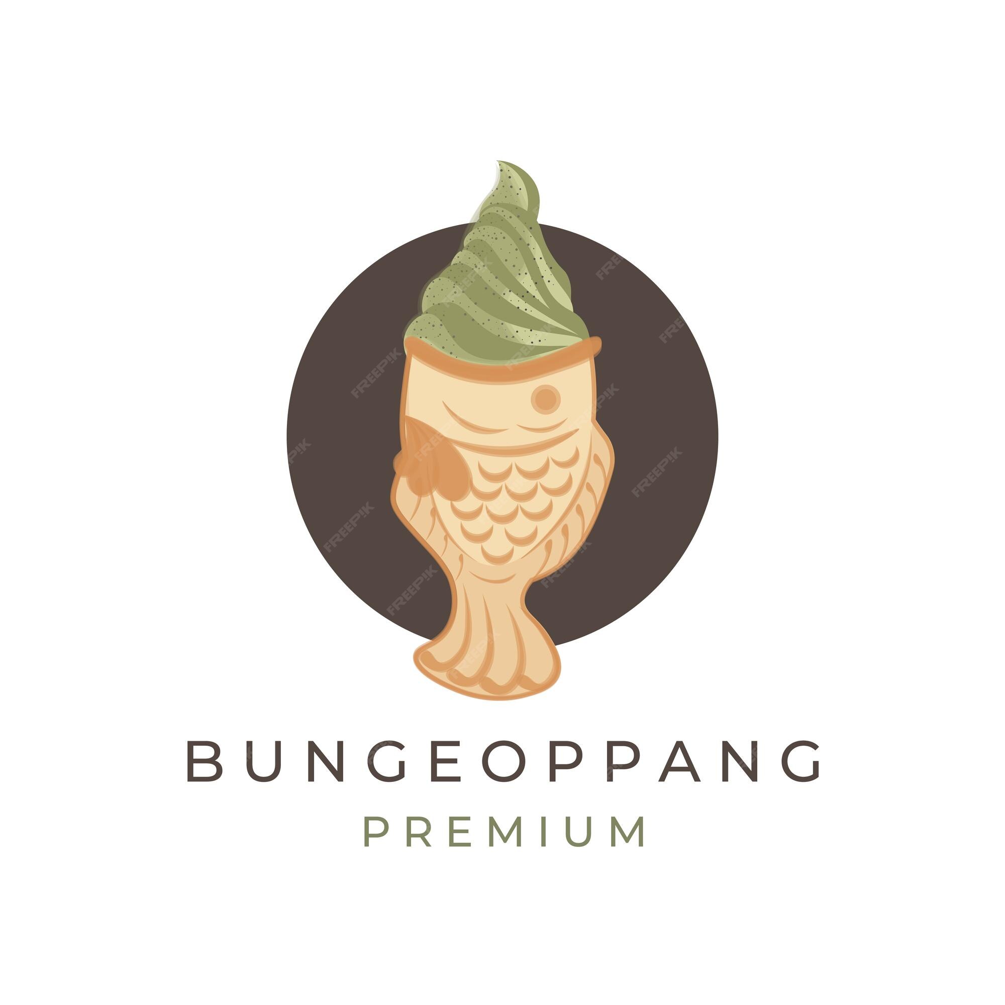 Premium Vector | Bungeoppang korean street food illustration logo with
