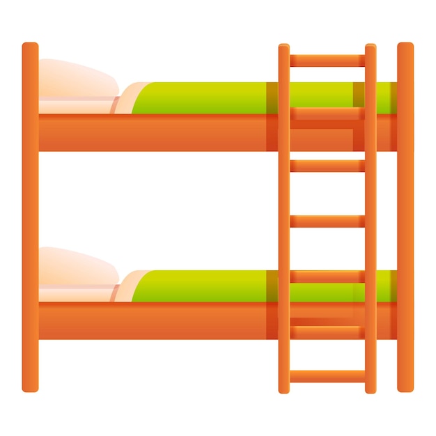 Vector bunk bed icon cartoon of bunk bed vector icon for web design isolated on white background