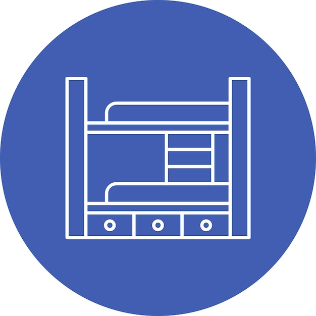 Vector bunk bed icon vector image can be used for interior