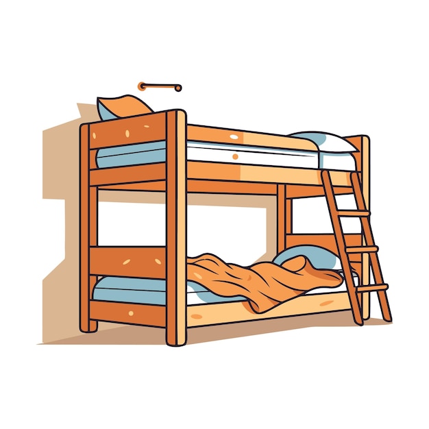 Bunk bed illustration stock vectors illustrations