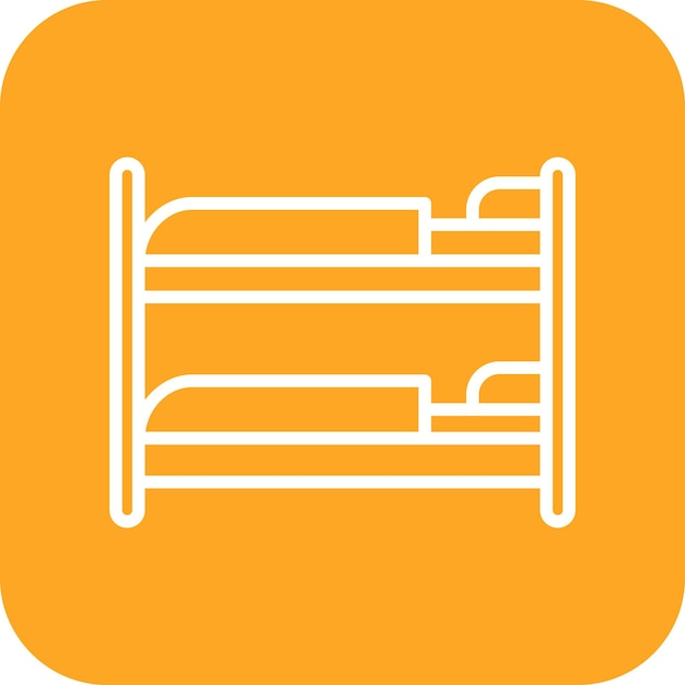 Bunk Bed vector icon Can be used for Interior iconset