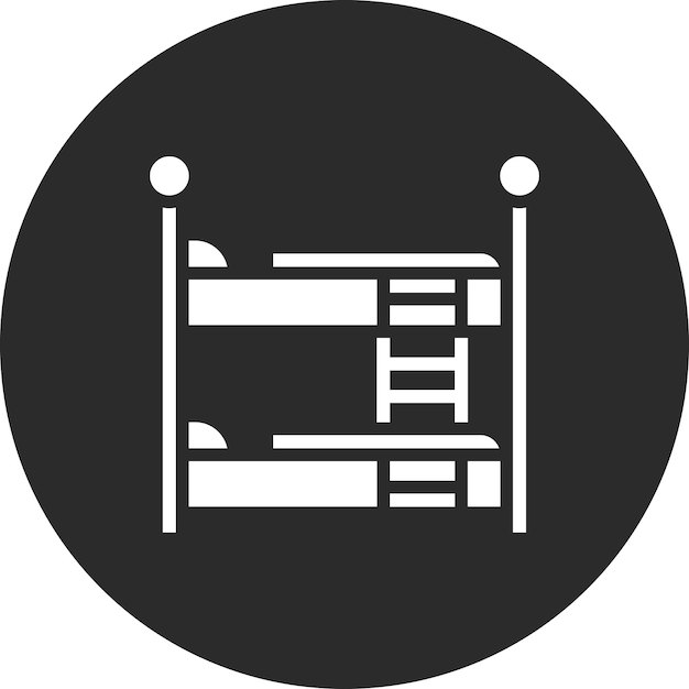 Bunk Bed vector icon illustration of Interior iconset