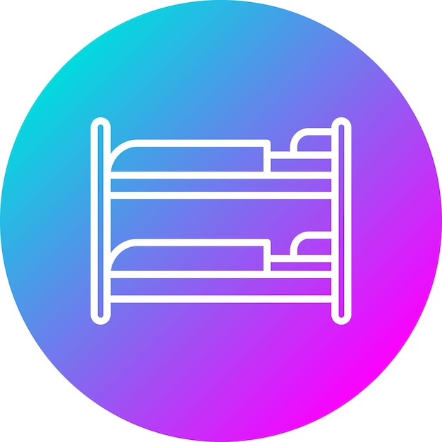 Bunk Bed vector icoon Kan worden gebruikt voor Interieur iconset